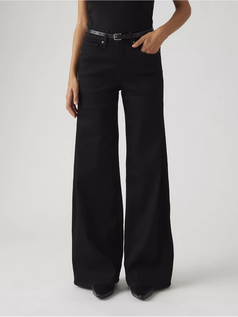 Levi's Black 318 Shaping Wide Leg Women's Jeans Size W29x32L